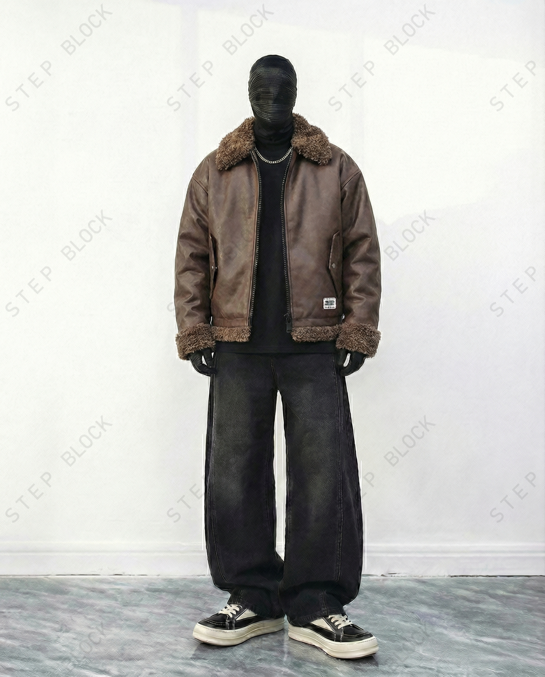 STEP BLOCK-JACKET ST040