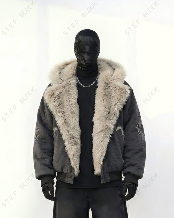 FAUX FUR-COLLAR PADDED JACKET st5079 OK