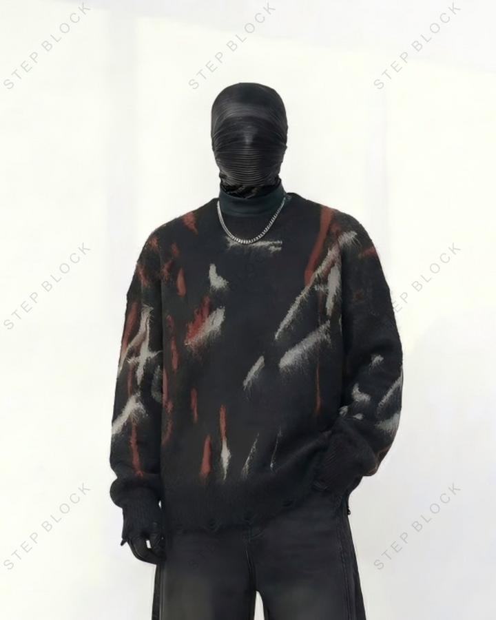 STEP BLOCK-SWEATER ST1014