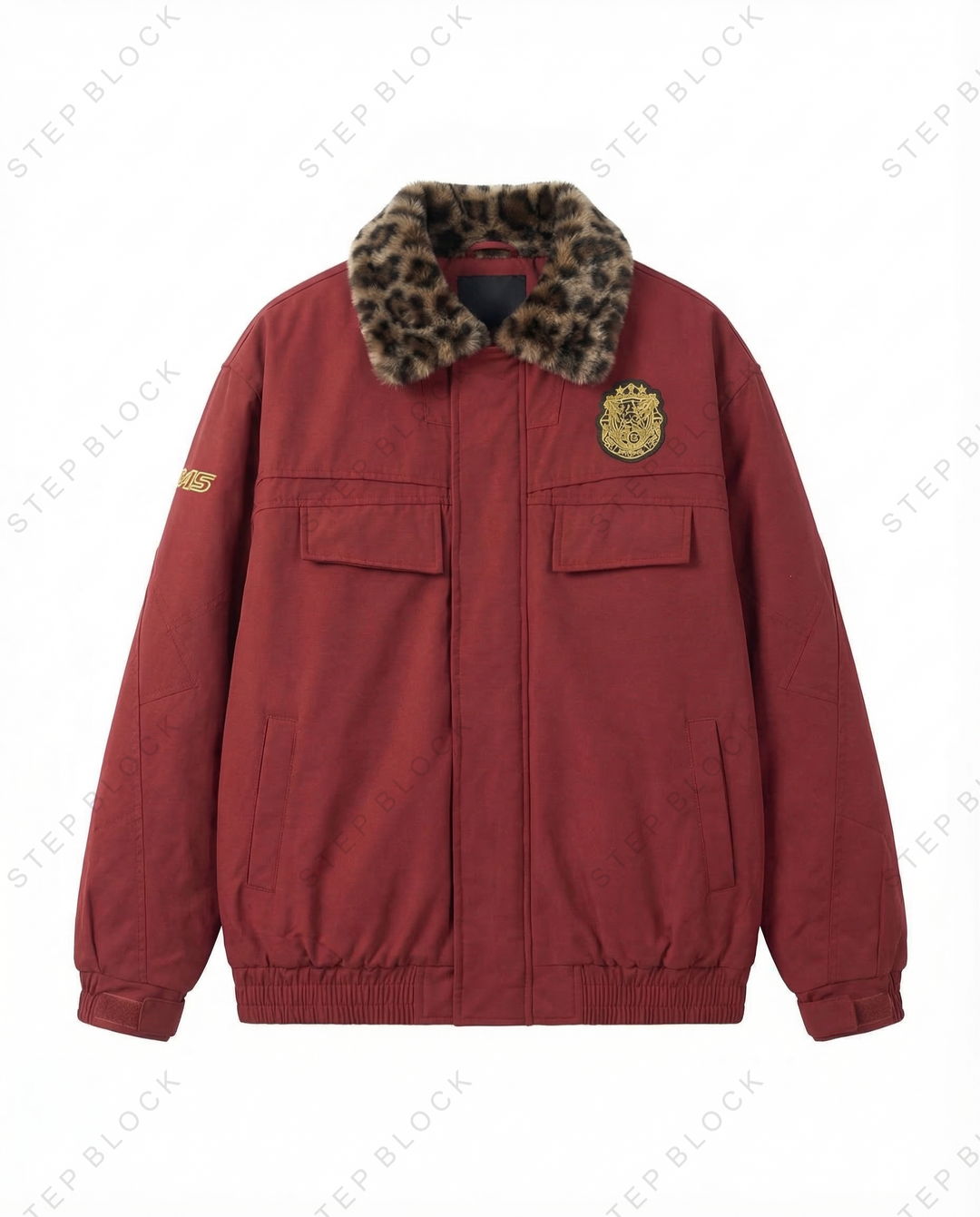 STEP BLOCK ST1017 Shearling Collar Work Jacket
