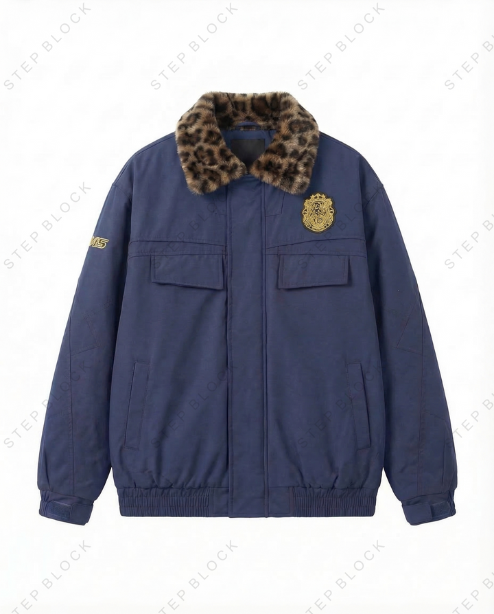 STEP BLOCK ST1017 Shearling Collar Work Jacket