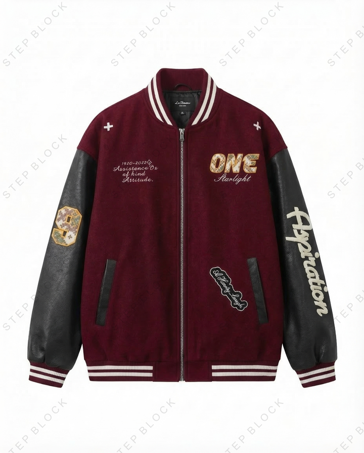 STEP BLOCK ST1021 Varsity Letterman Jacket