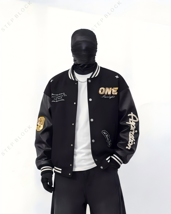 STEP BLOCK ST1021 Varsity Letterman Jacket