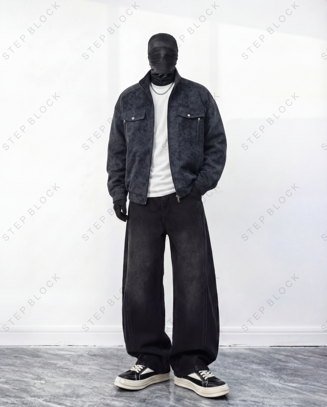 STEP BLOCK ST1013 Vintage Washed Work Jacket