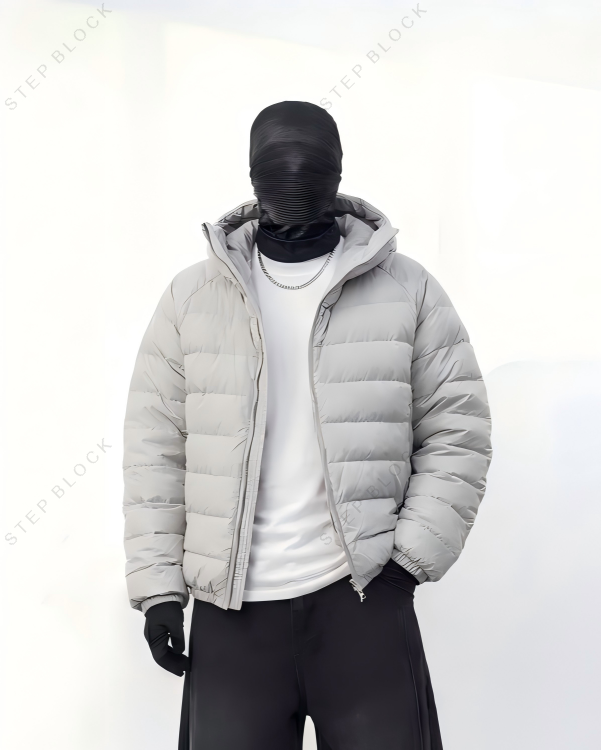STEP BLOCK ST1012 Lightweight Hooded Puffer Jacket