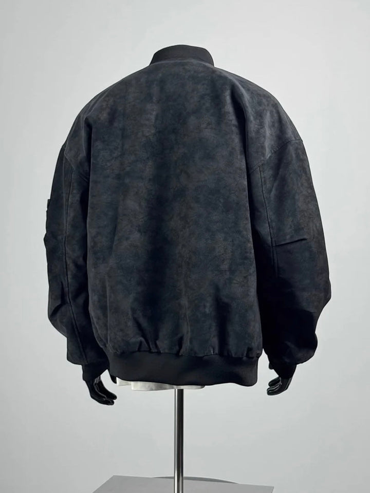 [TANCCHUI] LOOSE STAND-COLLAR MOTO JACKET st5038