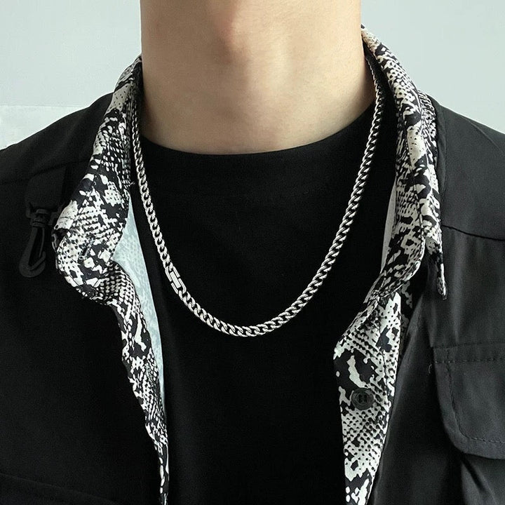 [STEP BLØCK] TITANIUM-STEEL CUBAN LINK NECKLACE st003