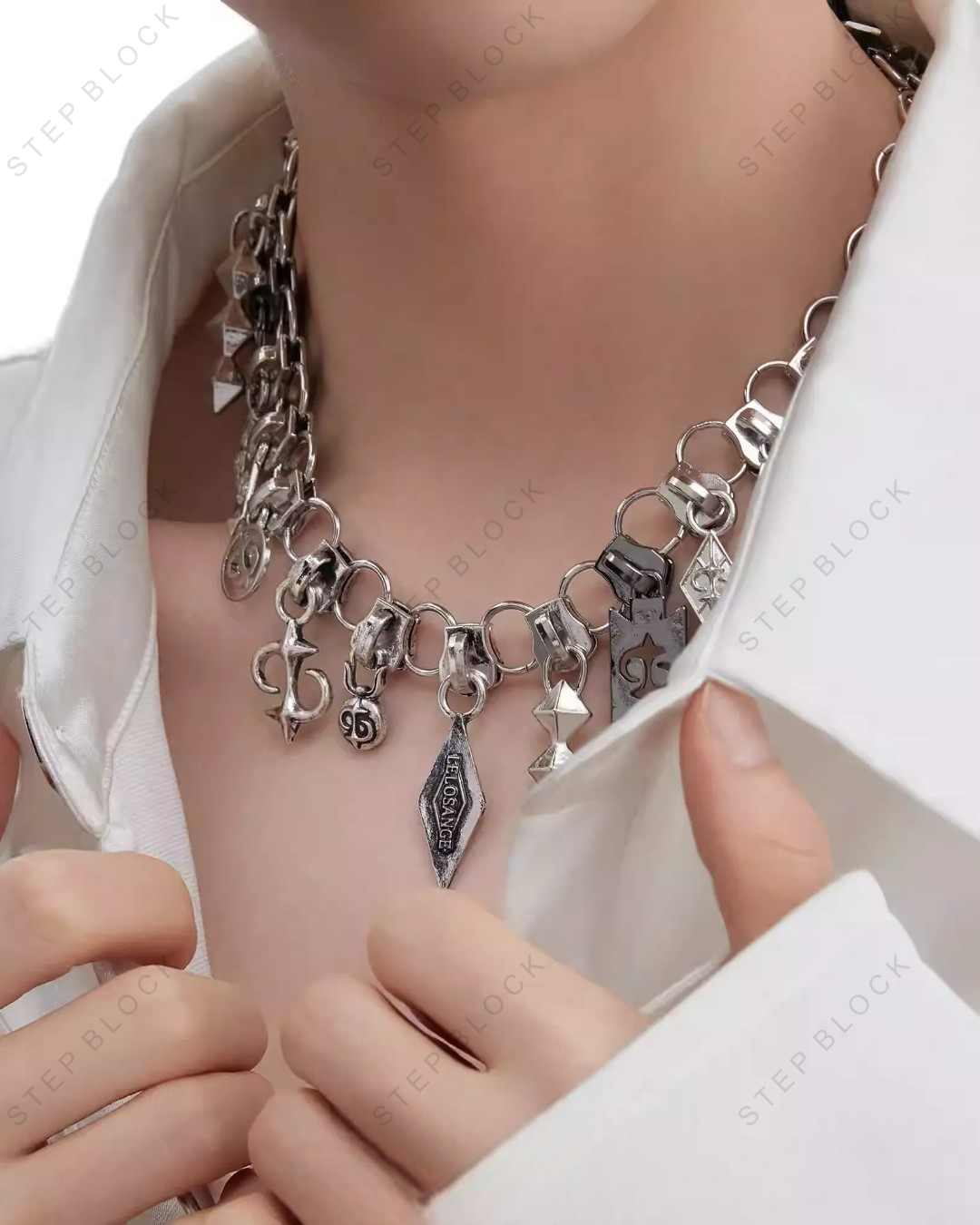 STEP BLOCK-Accessories Necklaces AC010