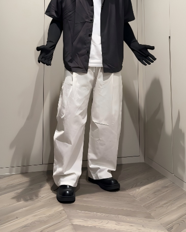 STEP BLOCK MT087 Baggy Balloon Cargo Pants - High-Street Utility Wear