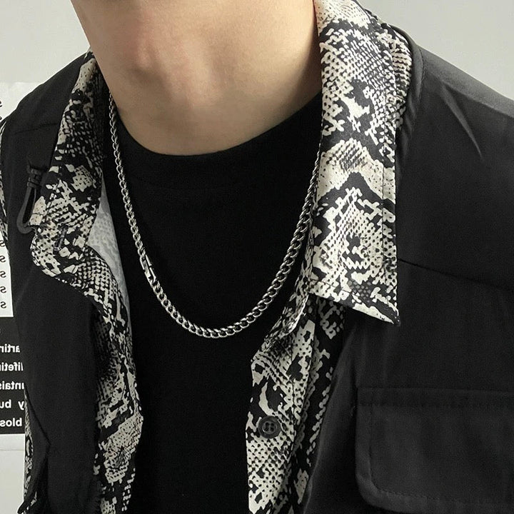 [STEP BLØCK] TITANIUM-STEEL CUBAN LINK NECKLACE st003