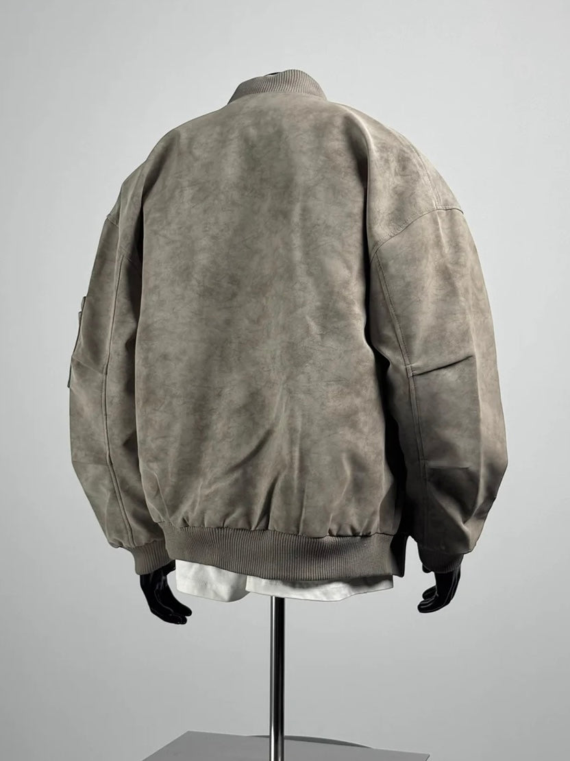 [TANCCHUI] LOOSE STAND-COLLAR MOTO JACKET st5038