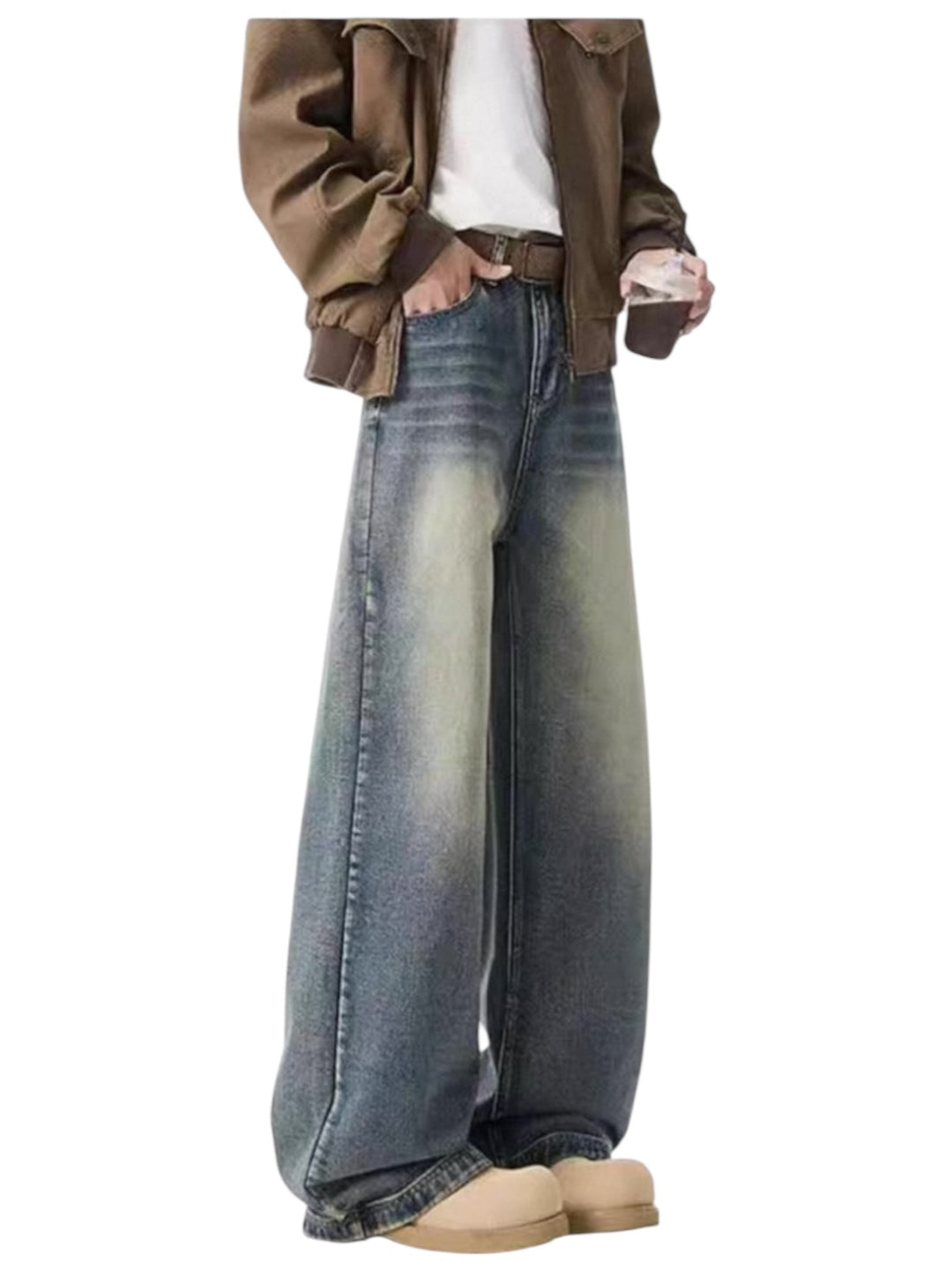 [GRACERUB] DIRTY FLARE-CUT JEANS st5042