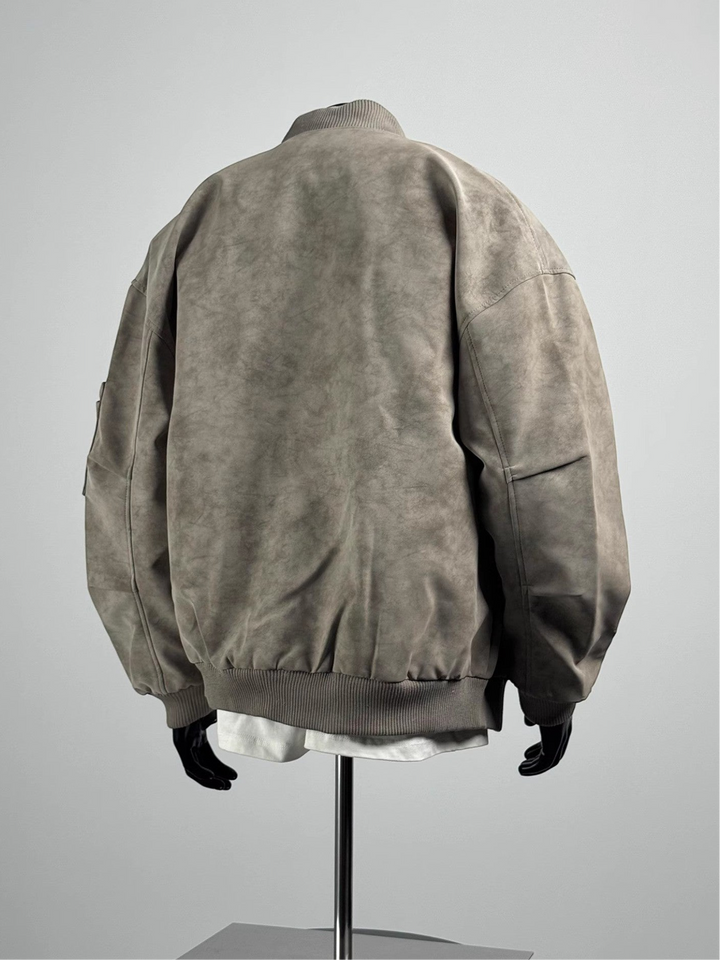 [TANCCHUI] LOOSE STAND-COLLAR MOTO JACKET st5038