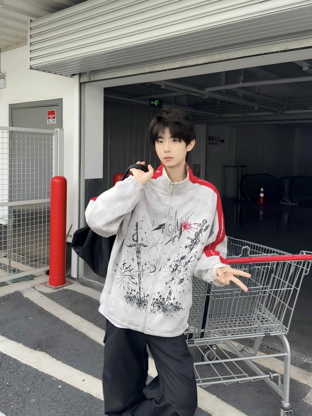 [BLACKBB] COLORBLOCK STREET JACKET st5041