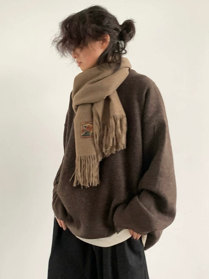 [Jiwuus] FAUX CASHMERE MUFFLER st2053