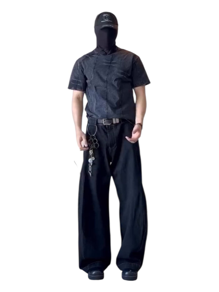 [ISIETS] DECONSTRUCTED WASHED T-SHIRT st5028