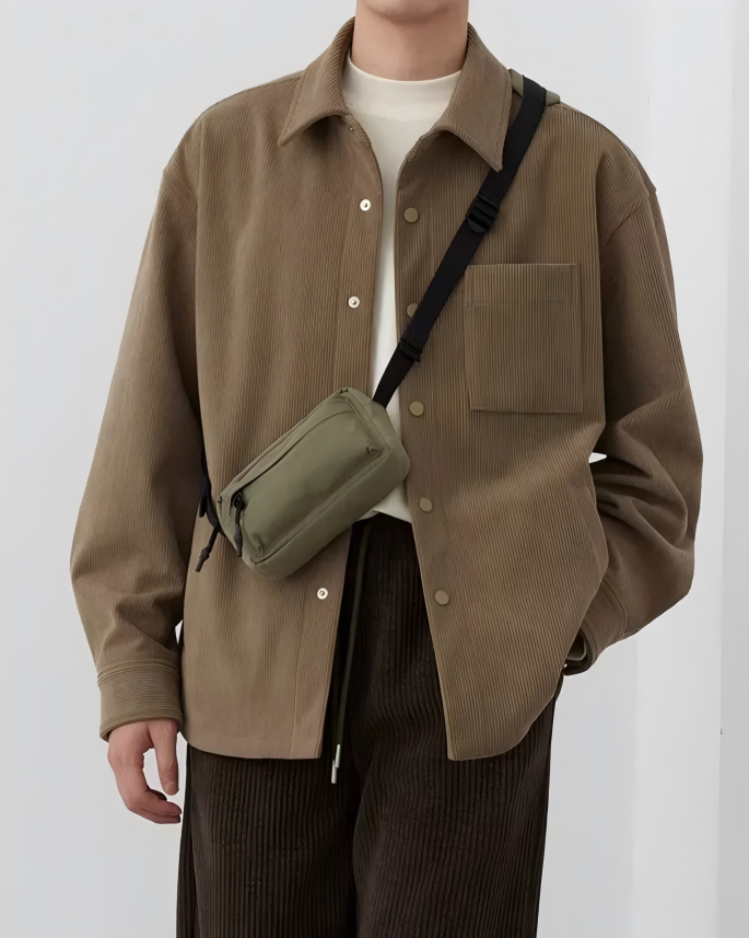 STEP BLOCK ST1008 Minimalist Overshirt Jacket
