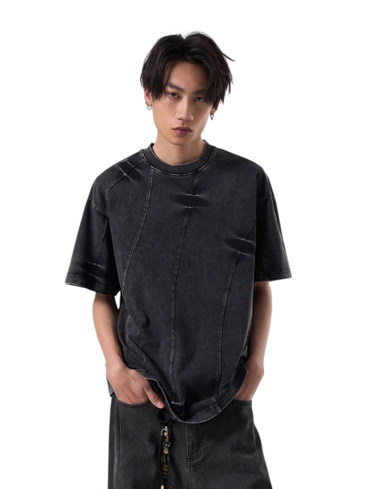 [ISIETS] DECONSTRUCTED WASHED T-SHIRT st5028