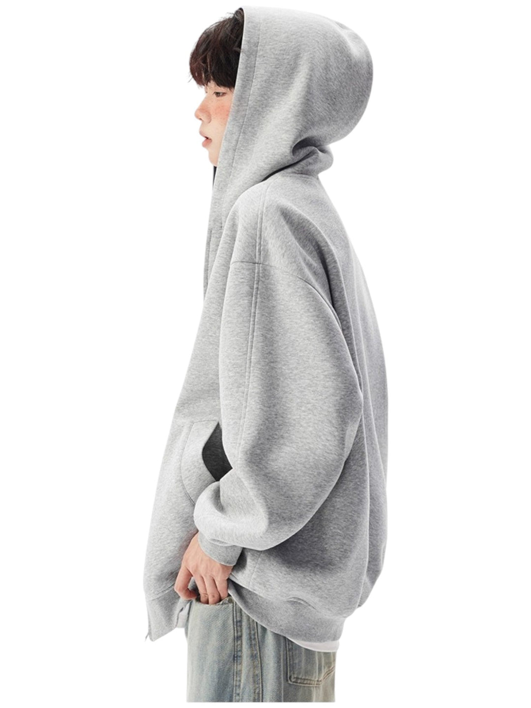 [OLD] FAUX TWO-PIECE HOODED LOOSE JACKET st5035