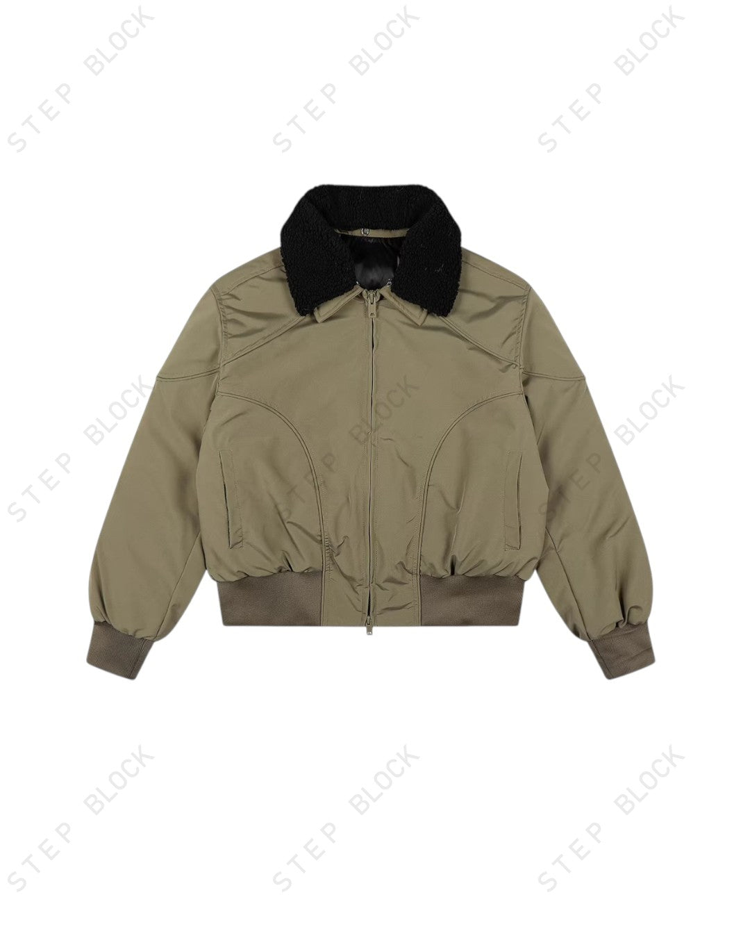 DETACHABLE-COLLAR CROPPED JACKET st5082  OK