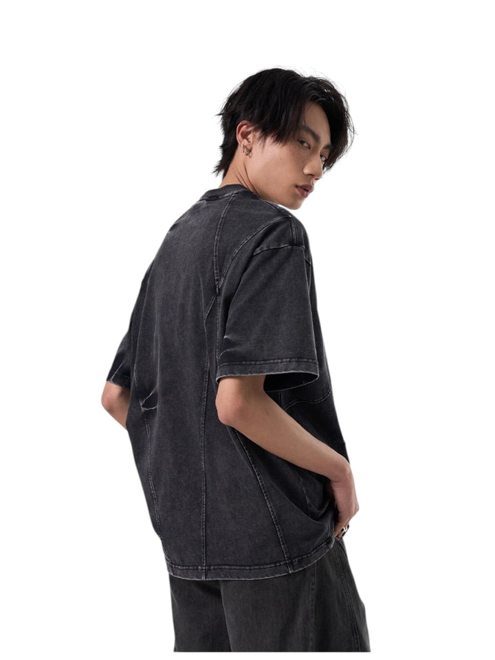 [ISIETS] DECONSTRUCTED WASHED T-SHIRT st5028