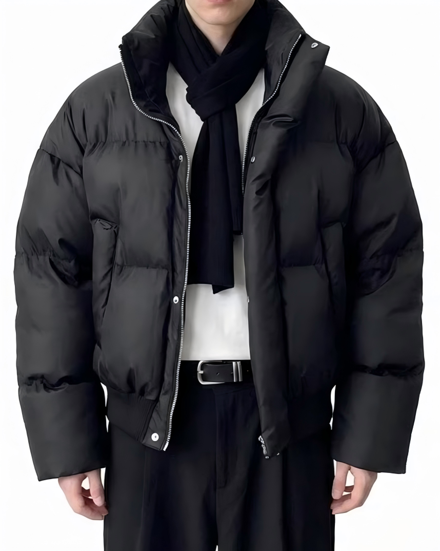 STEP BLOCK ST030 Oversized Stand Collar Puffer Jacket