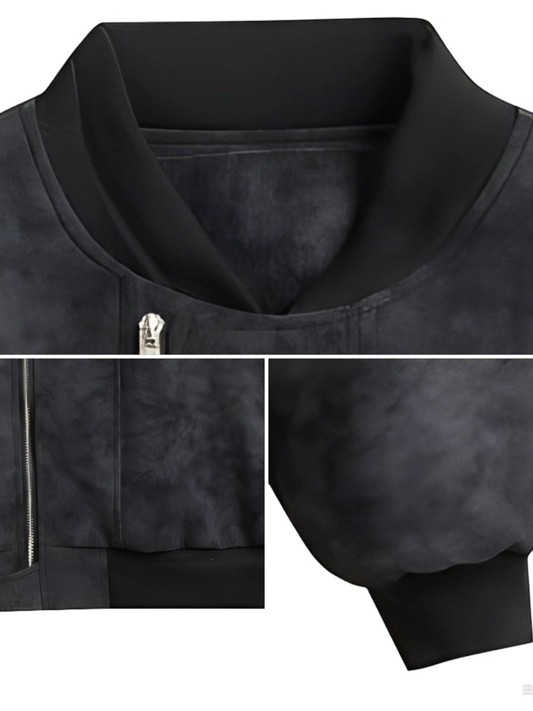 [TANCCHUI] LOOSE STAND-COLLAR MOTO JACKET st5038