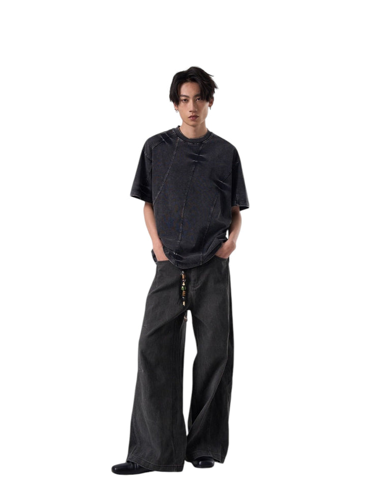 [ISIETS] DECONSTRUCTED WASHED T-SHIRT st5028