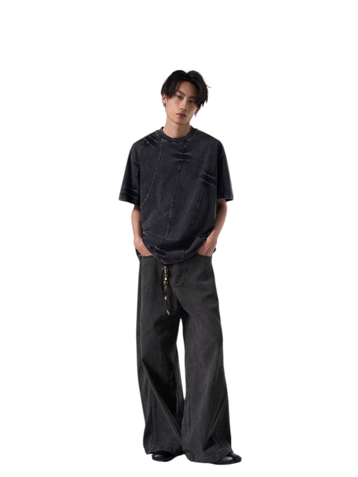 [ISIETS] DECONSTRUCTED WASHED T-SHIRT st5028