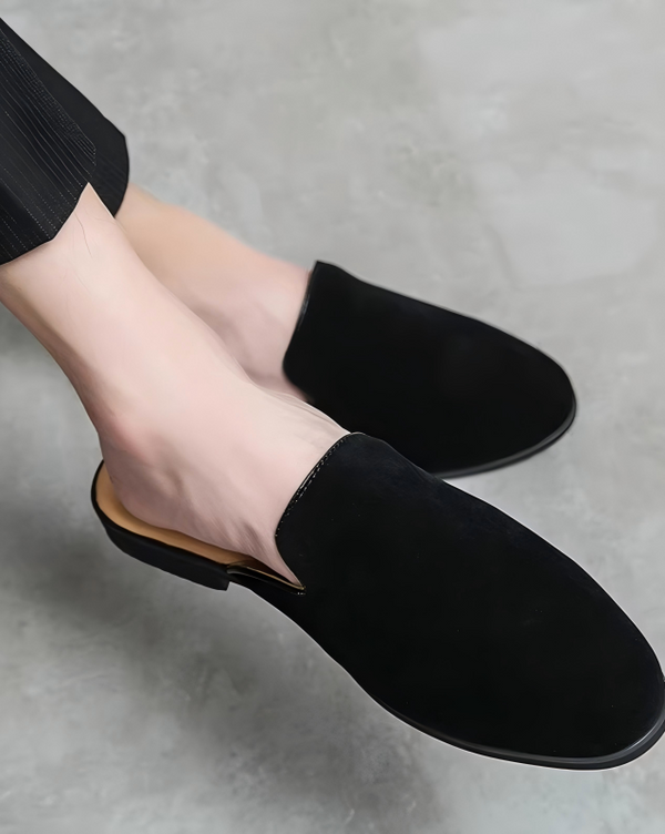 STEP BLOCK SH028 Men's Black Suede Slip-On Streetwear shoes