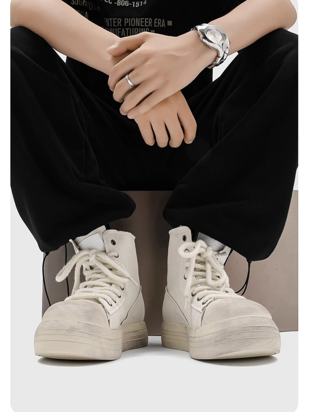 OVERSIZED TOE CANVAS SHOES st5043