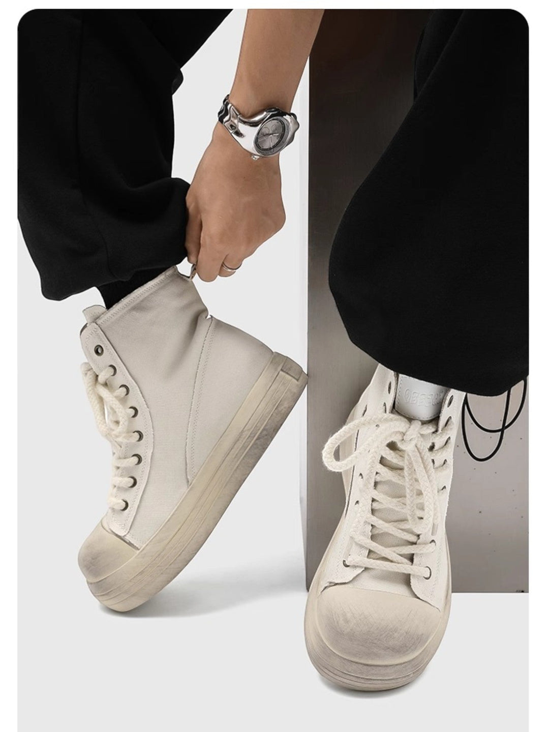 OVERSIZED TOE CANVAS SHOES st5043