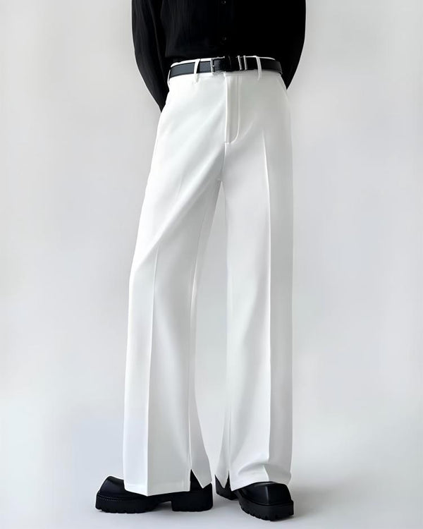 STEP BLOCK MT024 Minimalist Wide-Leg Casual Pants