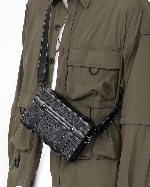 STEP BLOCK Ac080 Vintage Boxy Crossbody Bag