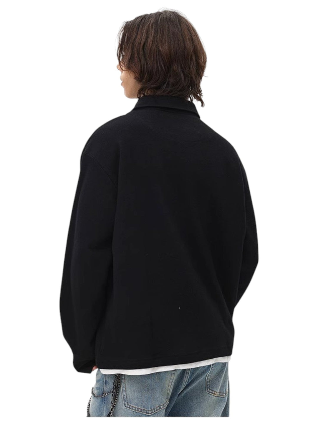 [BLAEXIT] BLAEXIT LAYERED-COLLAR POLO SHIRT st5043