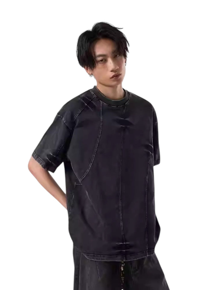 [ISIETS] DECONSTRUCTED WASHED T-SHIRT st5028