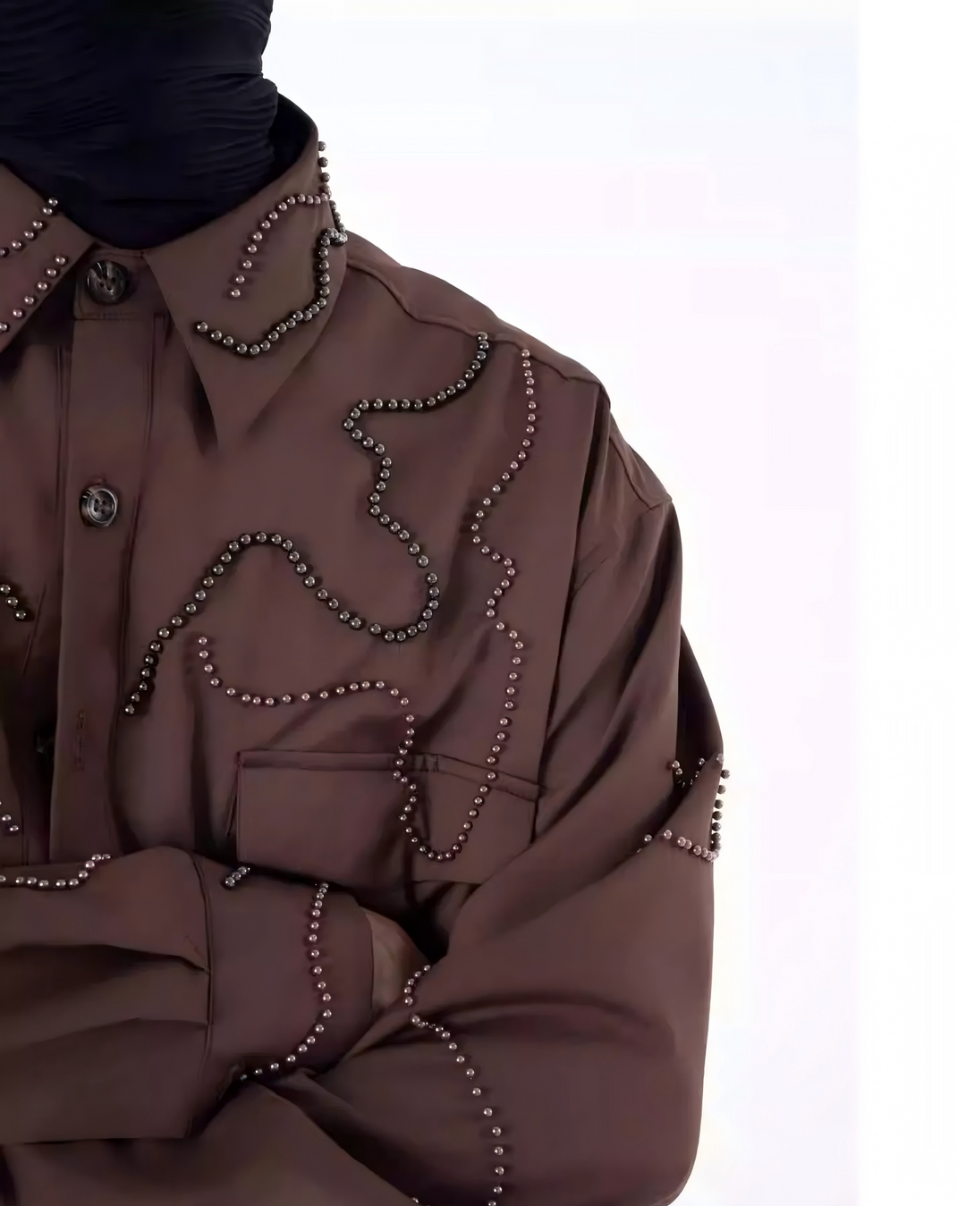 STEP BLOCK MT535 Contrast Stitch Long-Sleeve Shirt