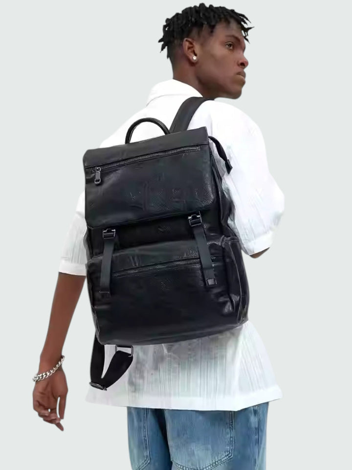 [NESBIT] FAUX LEATHER COMMUTER BACKPACK st5067