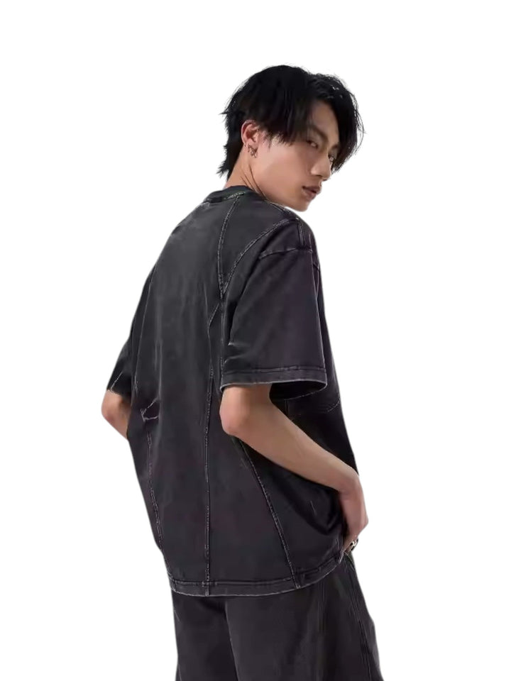 [ISIETS] DECONSTRUCTED WASHED T-SHIRT st5028