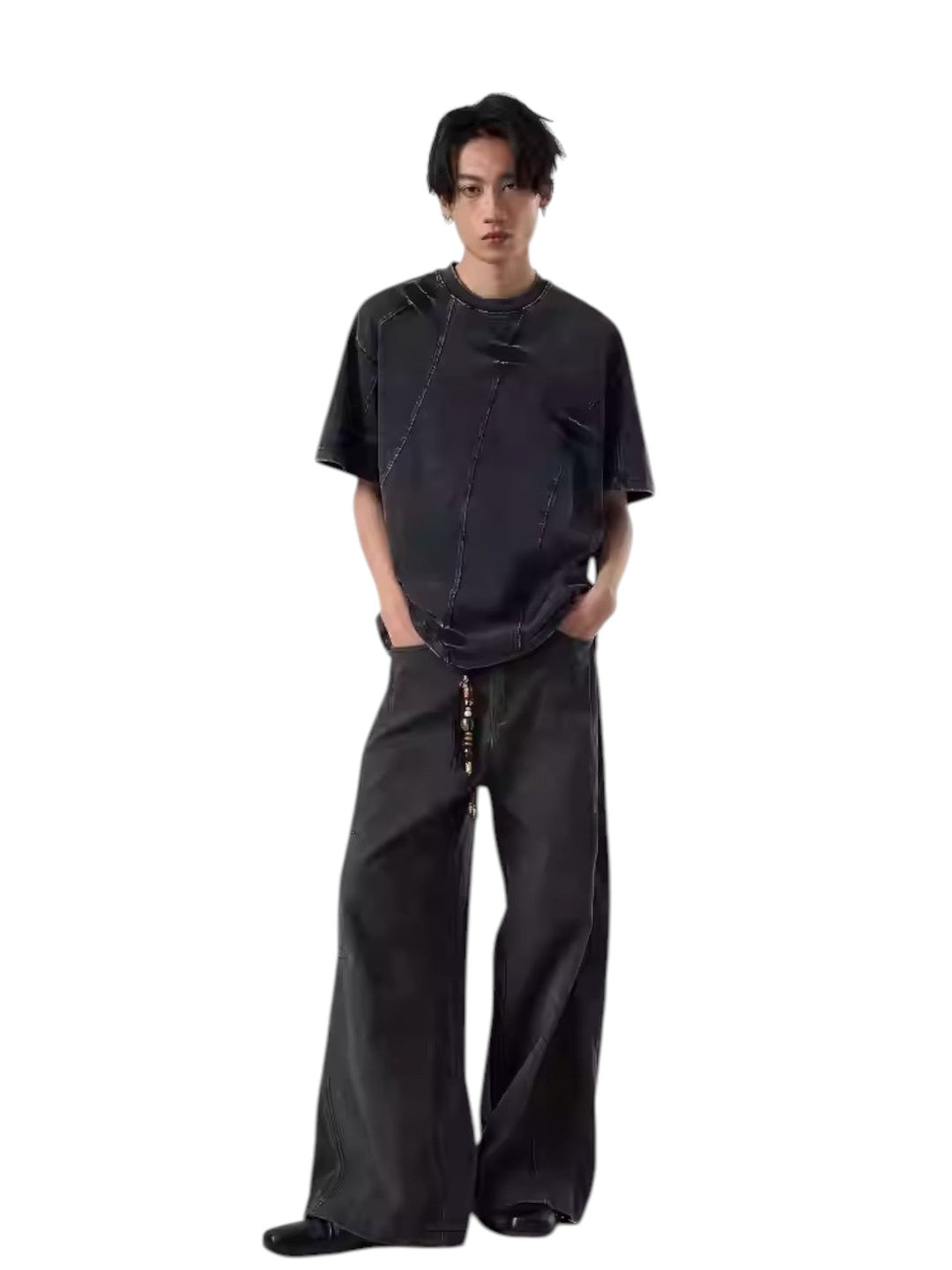 [ISIETS] DECONSTRUCTED WASHED T-SHIRT st5028