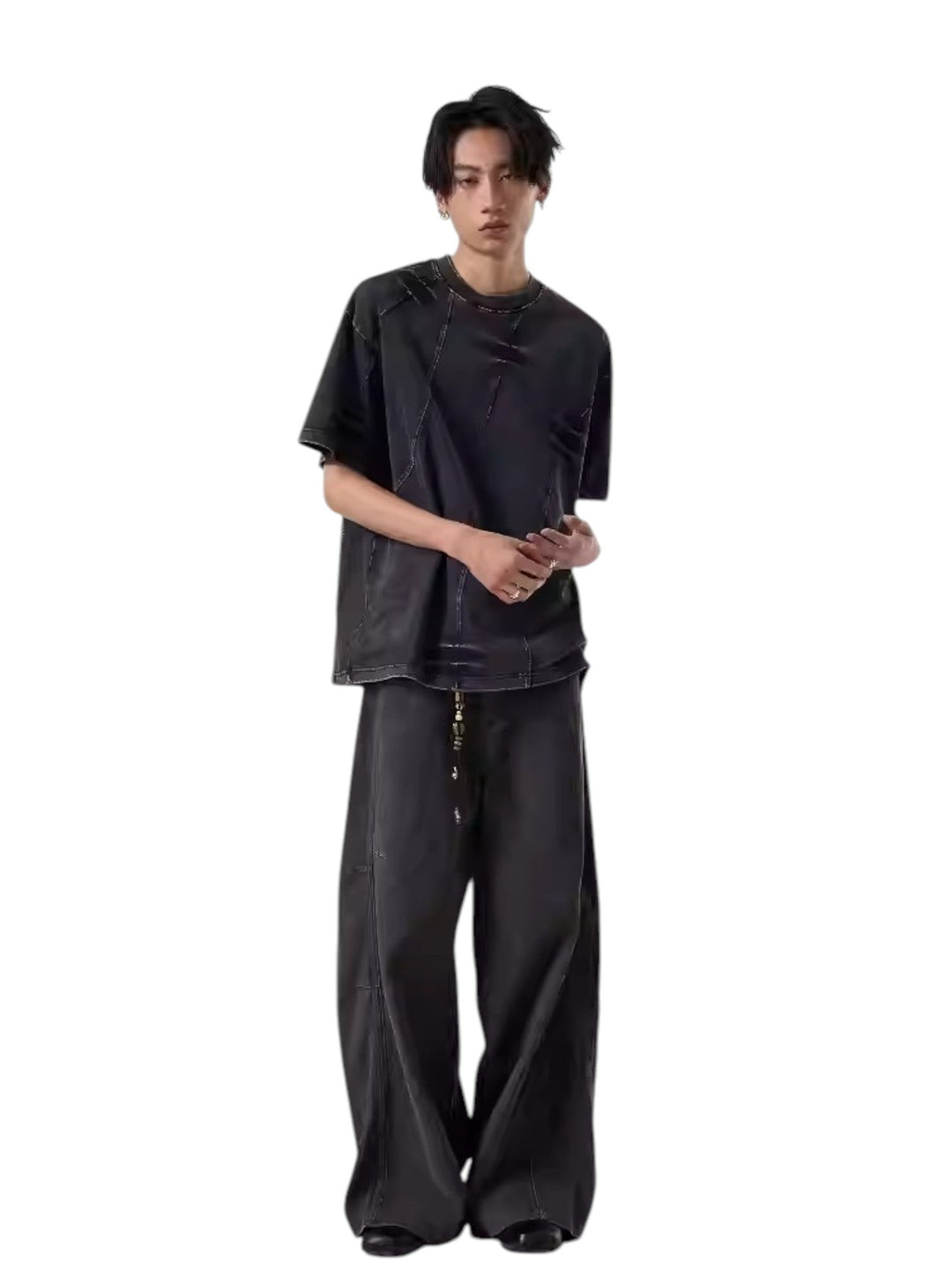 [ISIETS] DECONSTRUCTED WASHED T-SHIRT st5028